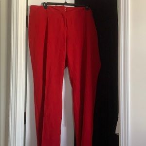Red dress pants